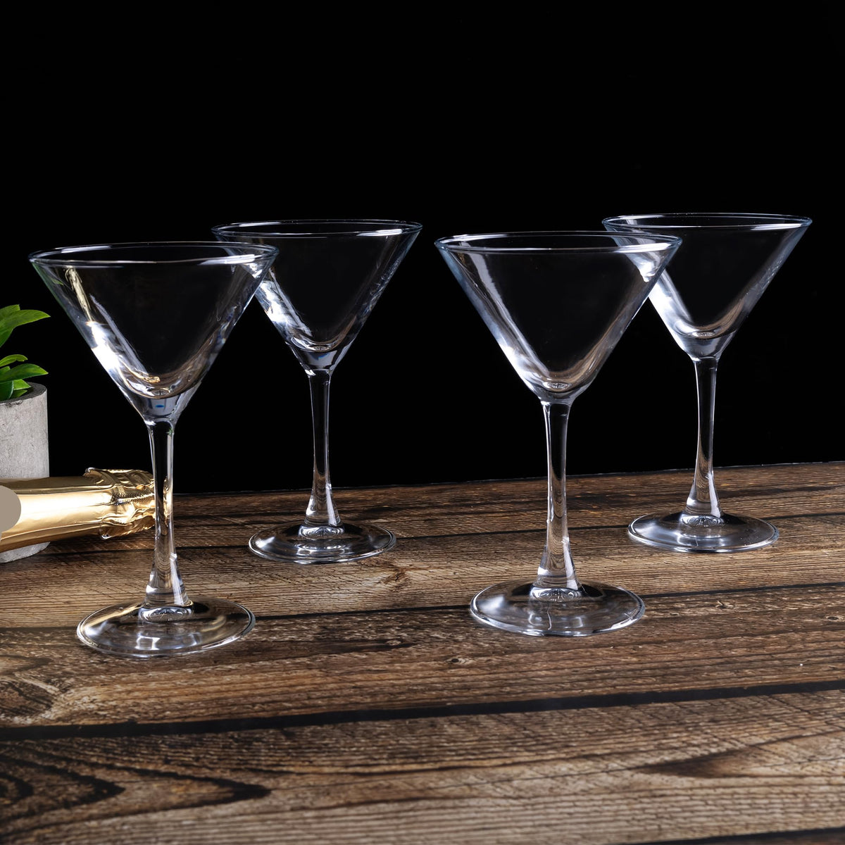 Martini Glasses Set of 7, 6 oz Reusable Cocktail Glasses with Stem F65772