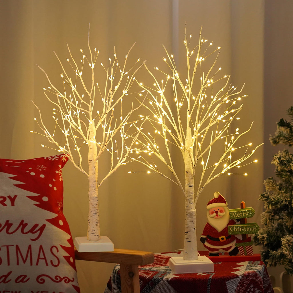 2 Pack Artificial Tree Lamp with Timer S303