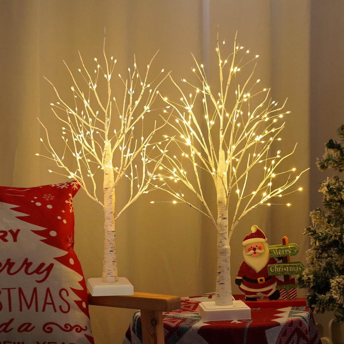 2 Pack Artificial Tree Lamp with Timer S303