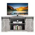 65 Inch Oak TV Stand with Storage Cabinet G690871