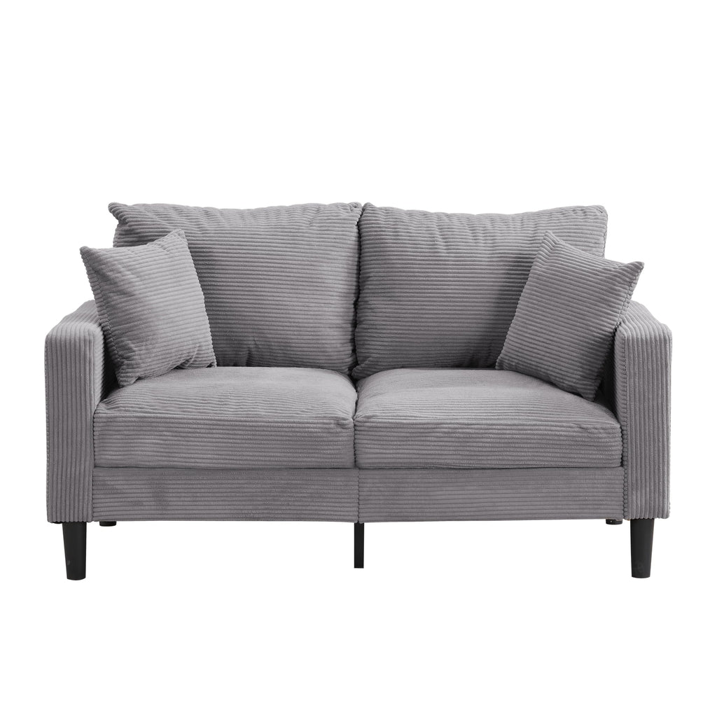 Light Gray Upholstered 2 Seat Loveseat Sofa I891705