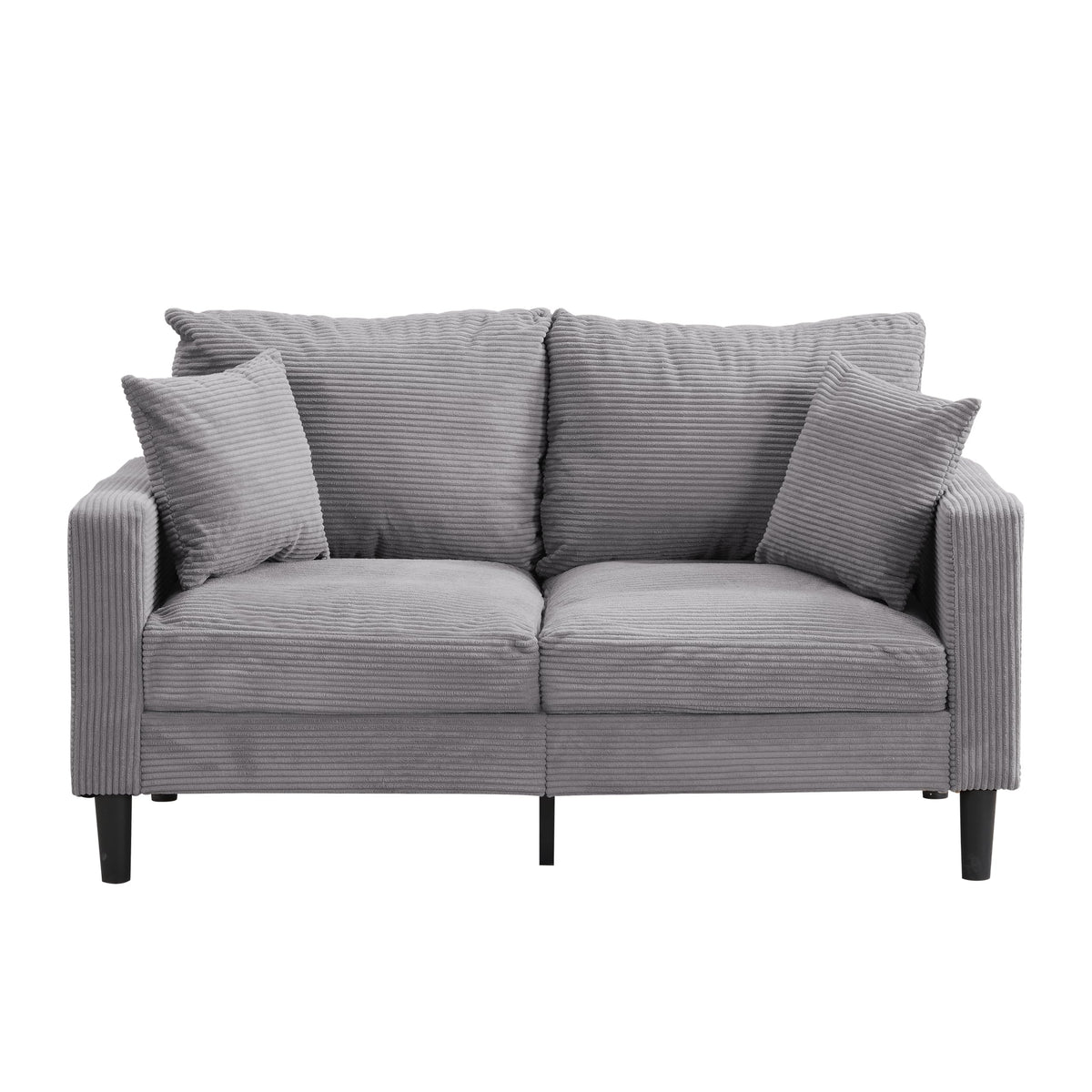Light Gray Upholstered 2 Seat Loveseat Sofa I891705