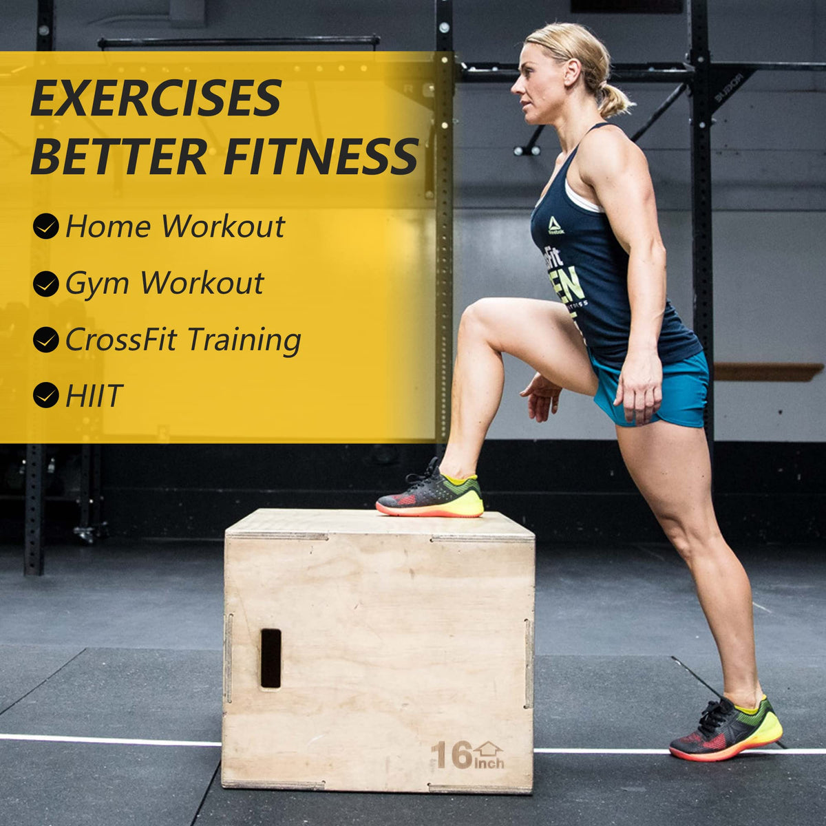 3 in 1 Wood Plyo Box Non-Slip Q272400
