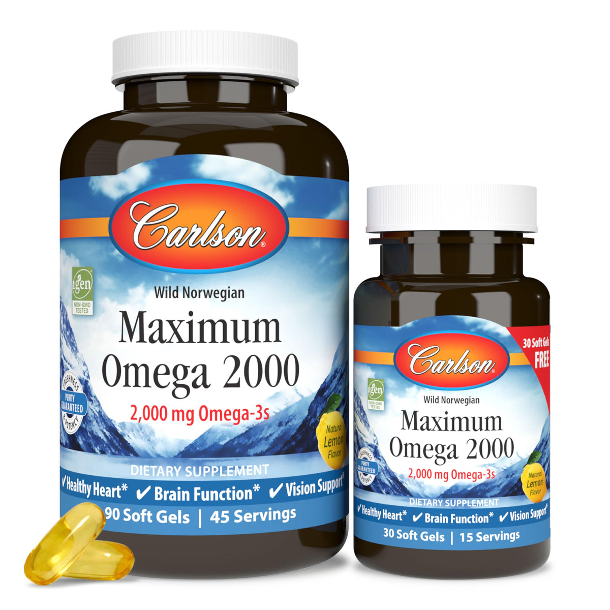 Wild-Caught 2000 mg Lemon Softgels O859