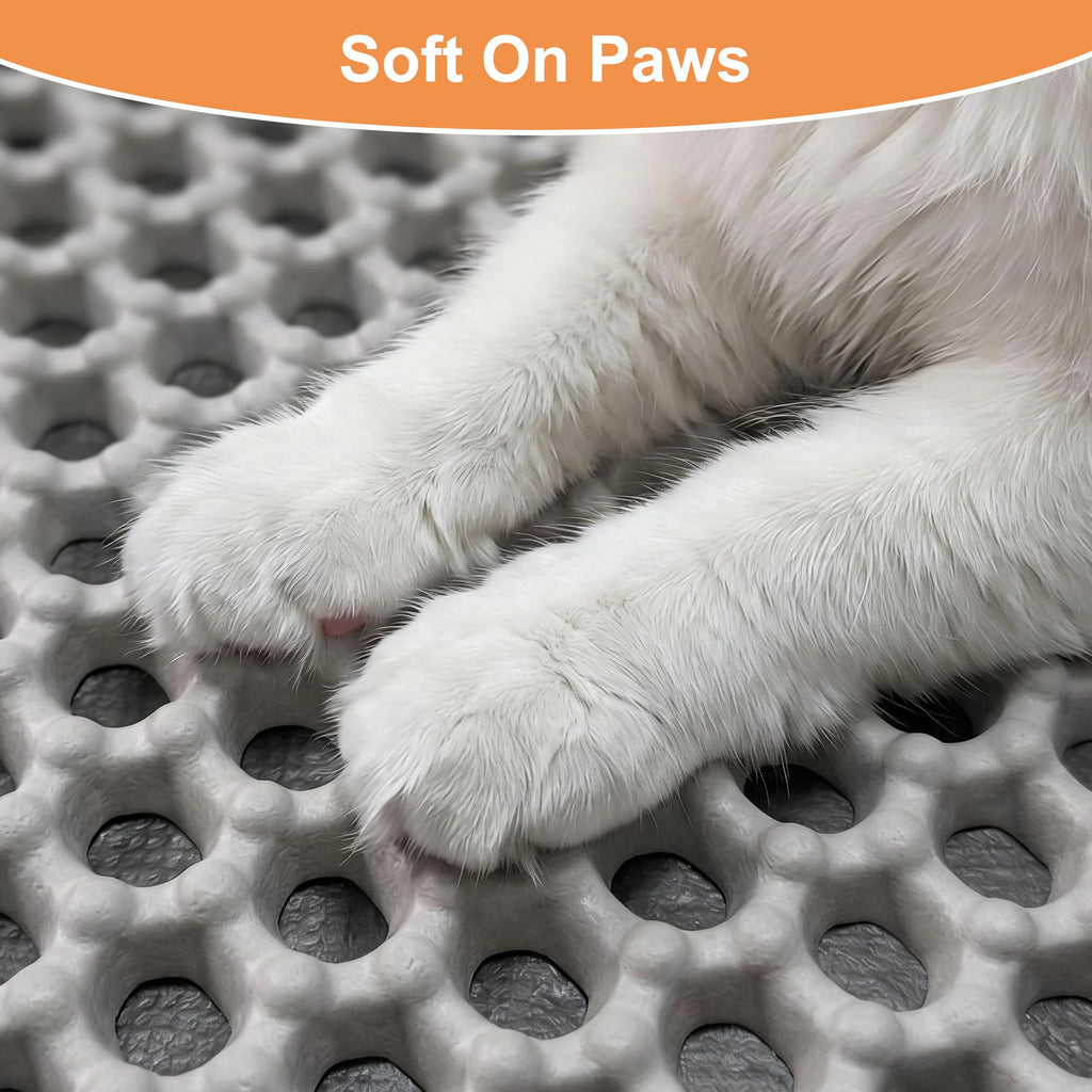 XXL Gray Double-Layer Cat Litter Mat S602