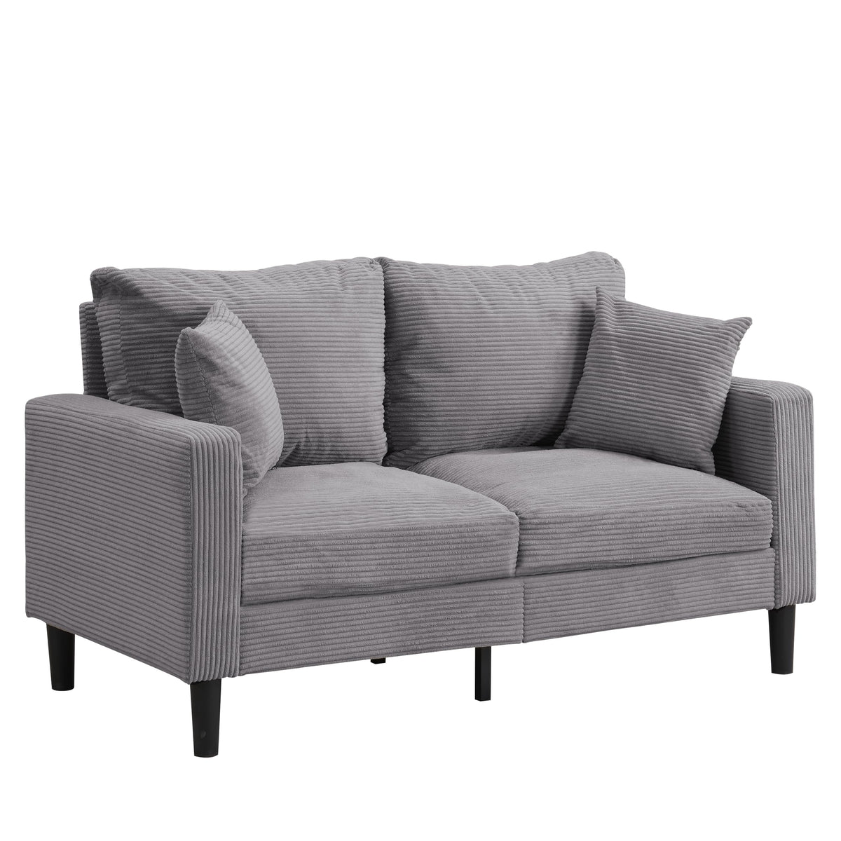 Light Gray Upholstered 2 Seat Loveseat Sofa I891705
