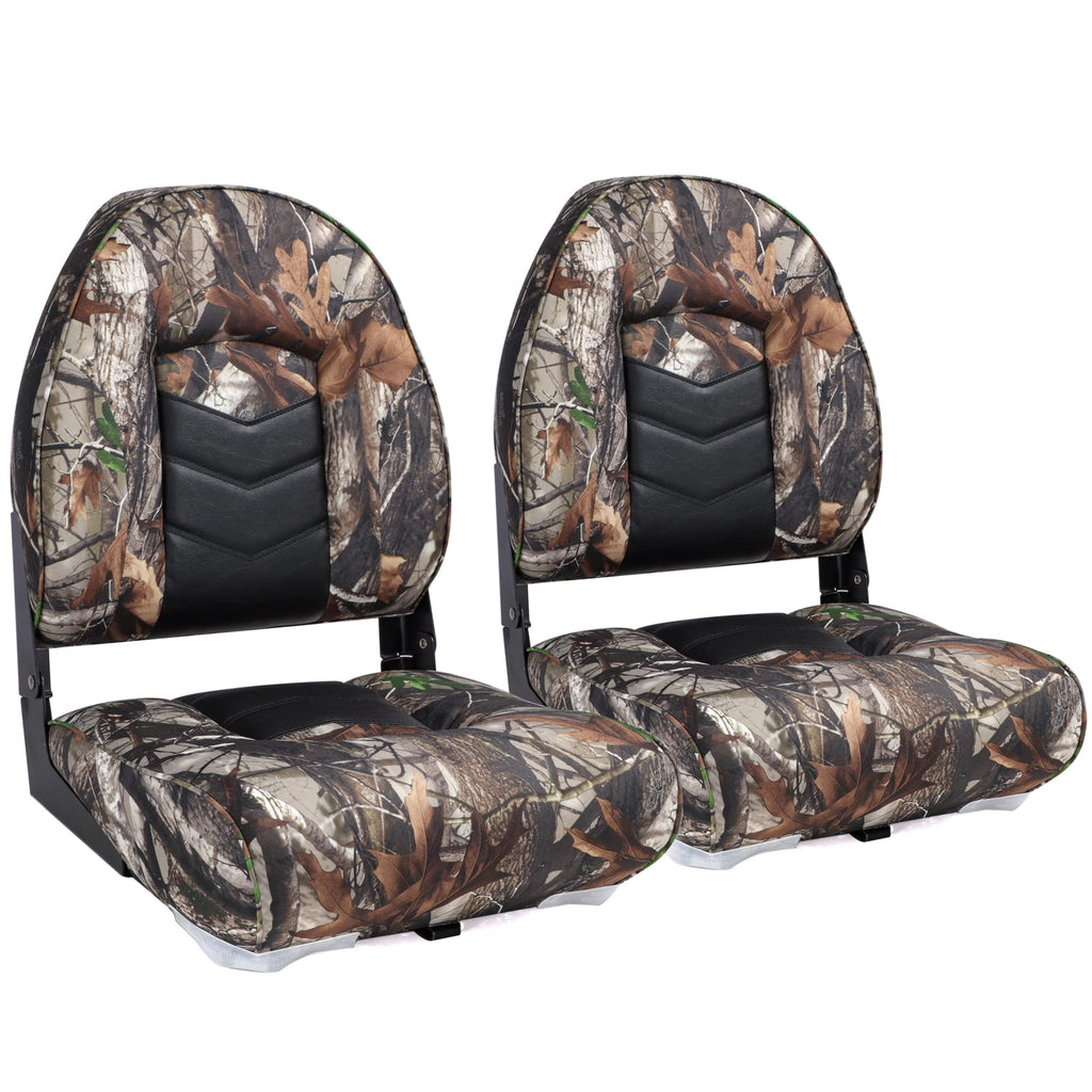 Camo/Black High Back Folding Boat Chair 2 Pack P774