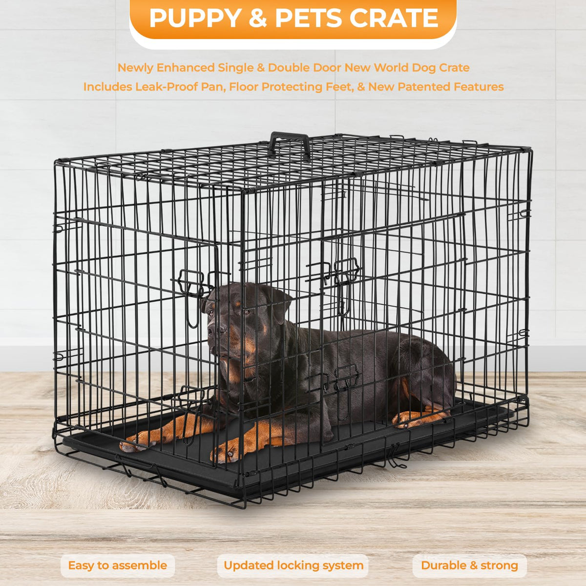 48 Inch Black Dog Crate I66203