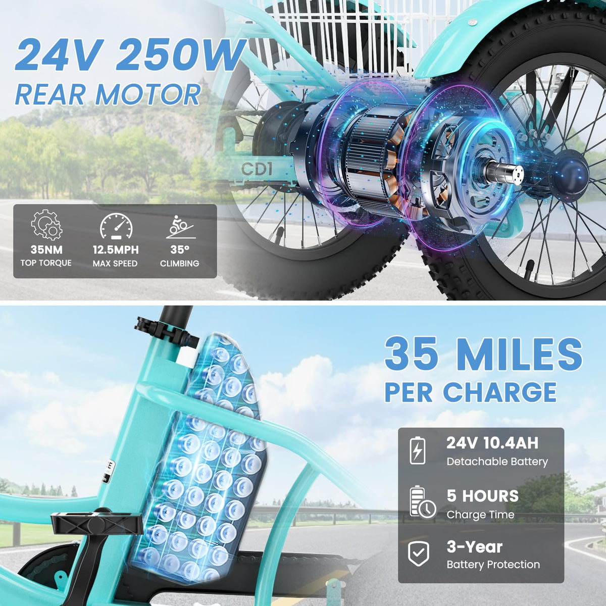 16 Inch Electric Tricycle U746304