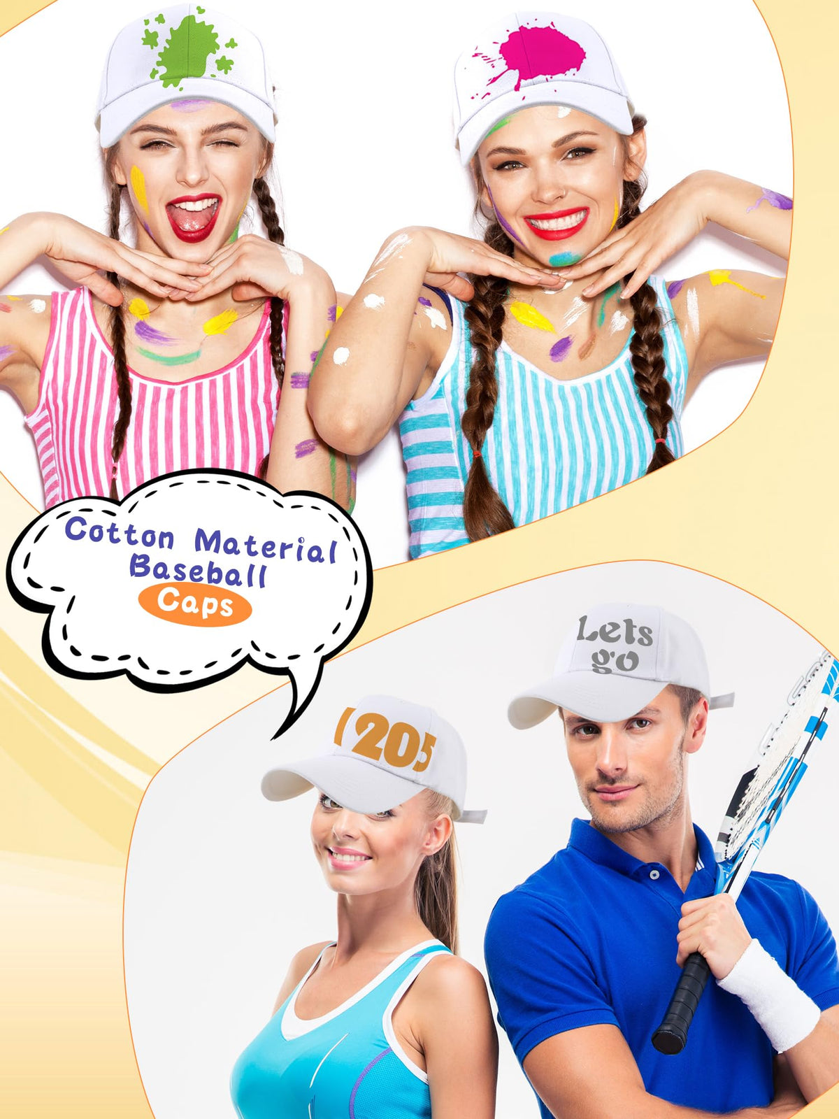 Cotton White Baseball Cap Z67504