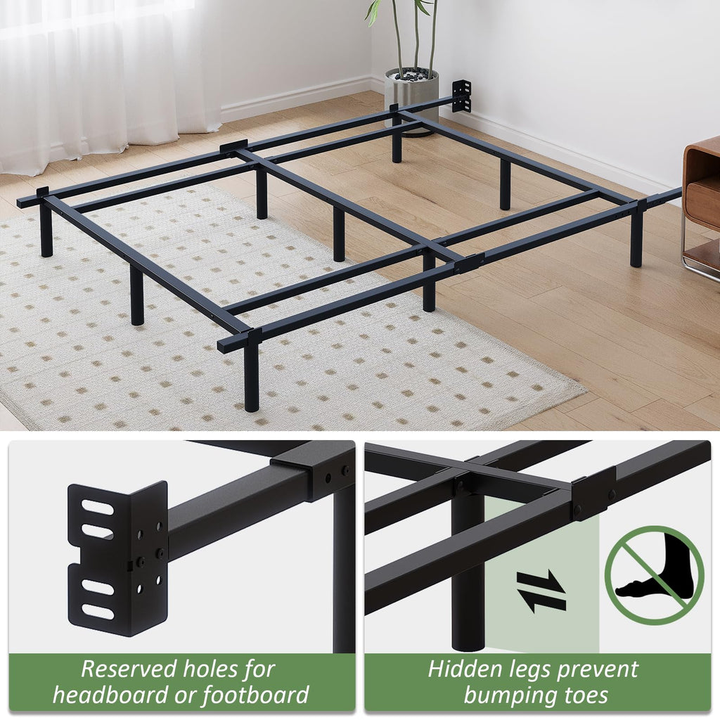 Queen Size Black Metal Bed Frame N95922
