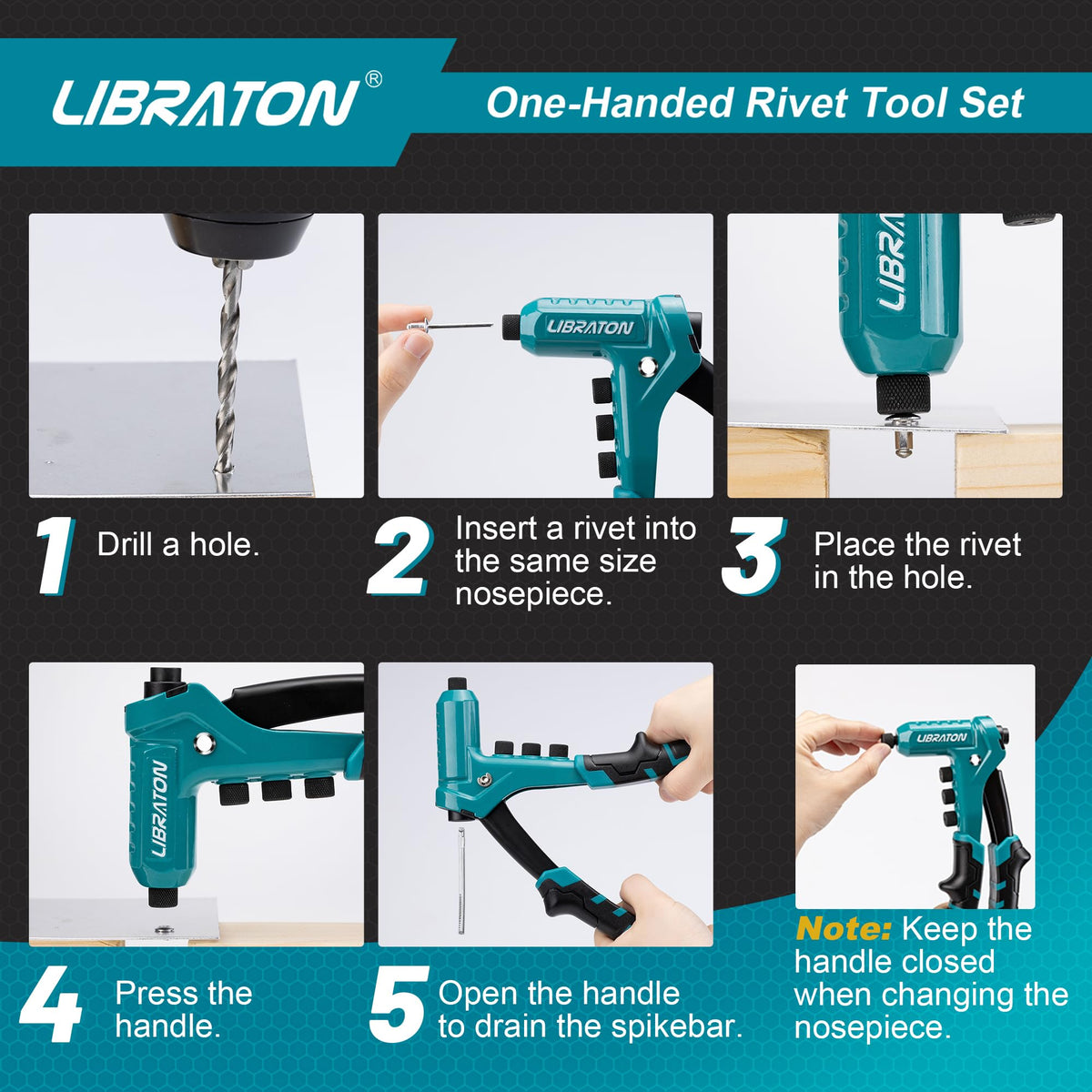 One-Handed Rivet Gun Set F853209