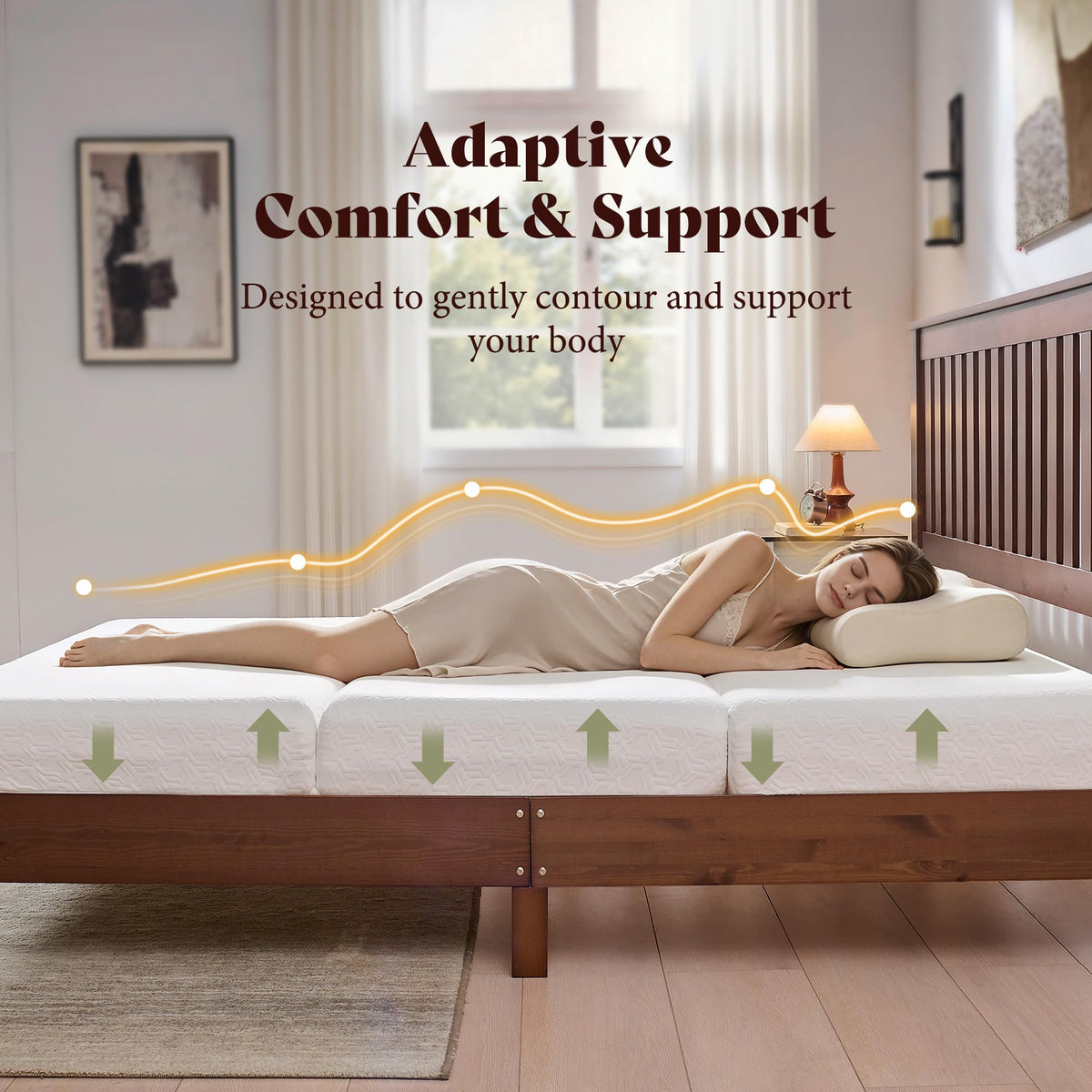 Queen Tri-Fold Memory Foam Mattress P8544