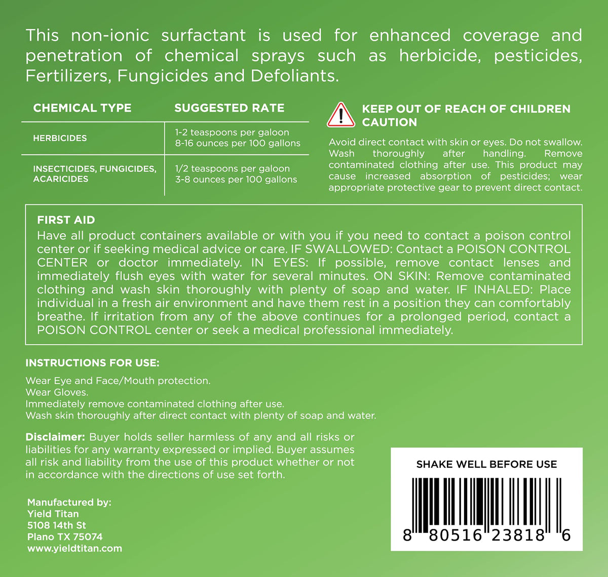 Non-Ionic 80/20 Surfactant 8 oz G596559
