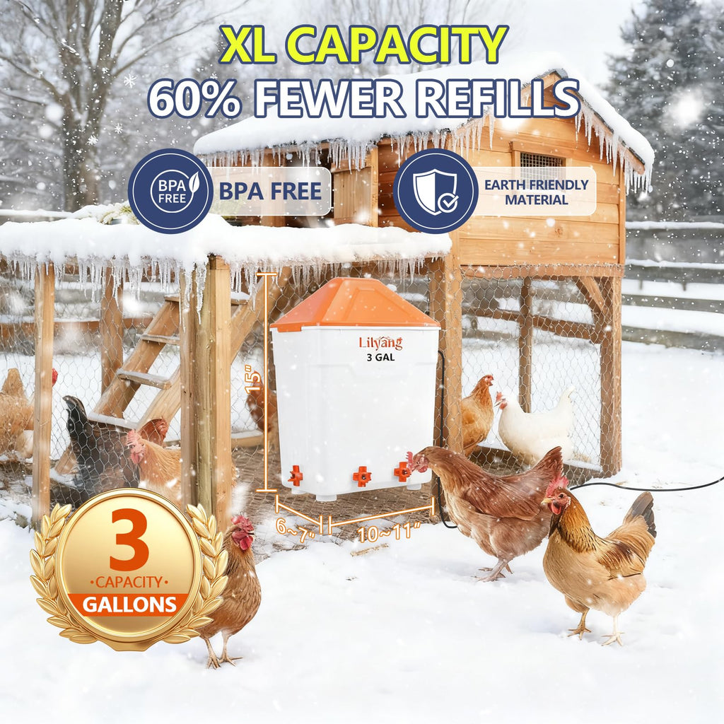 Heated Chicken Waterer 3 Gallon C619