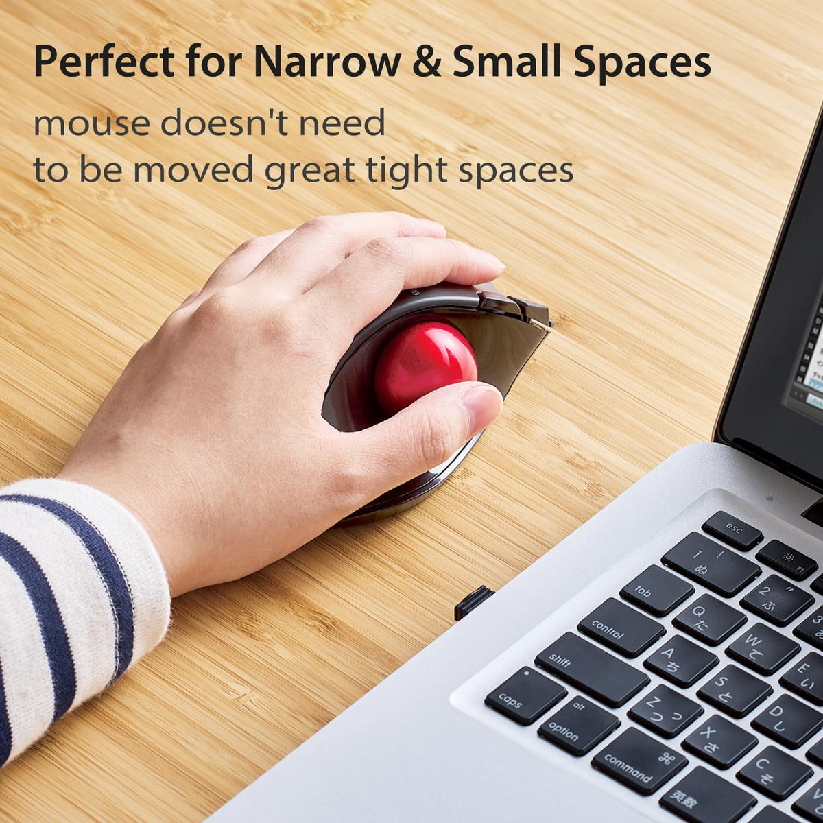 Wireless Left Handed Thumb Control Trackball Mouse W20813