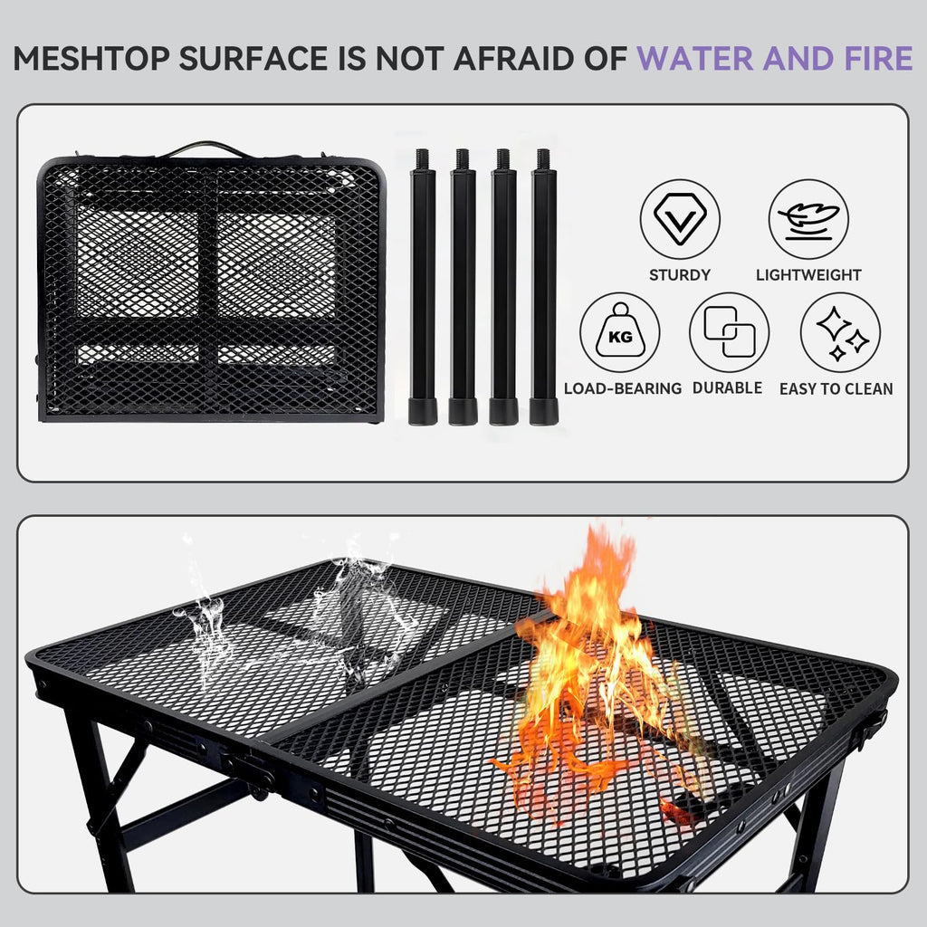 Black Adjustable Folding Camping Table G212647