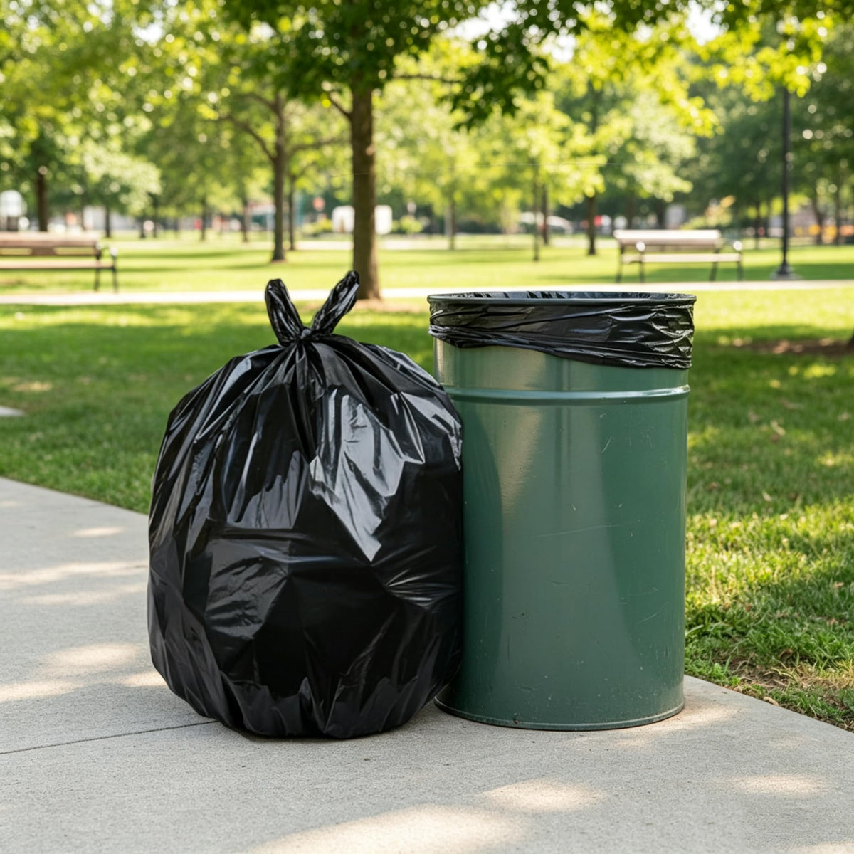 Black 55-60 Gallon Trash Bags Pack of 100 O850917