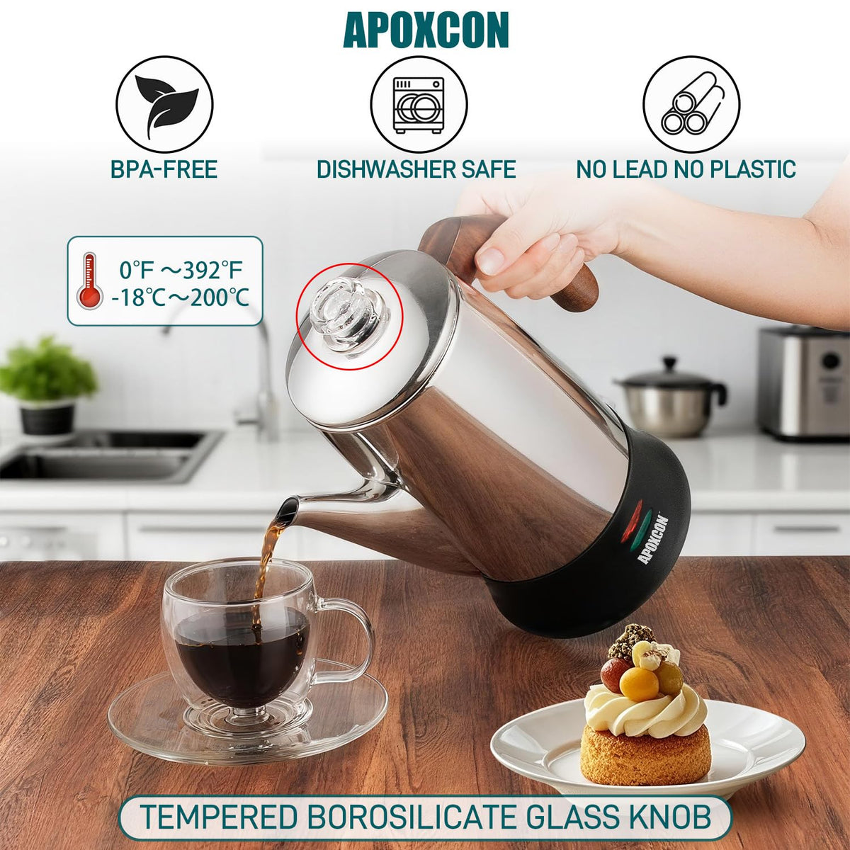 Electric Stainless Steel Coffee Percolator 8 Cup W91563