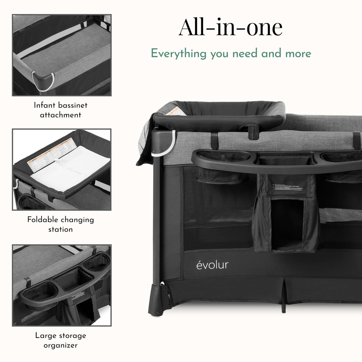 Portable Playard with Bassinet & Changing Table R5678