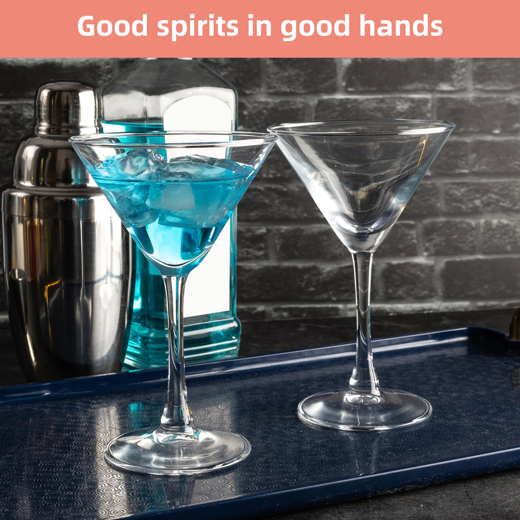Martini Glasses Set of 7, 6 oz Reusable Cocktail Glasses with Stem F65772