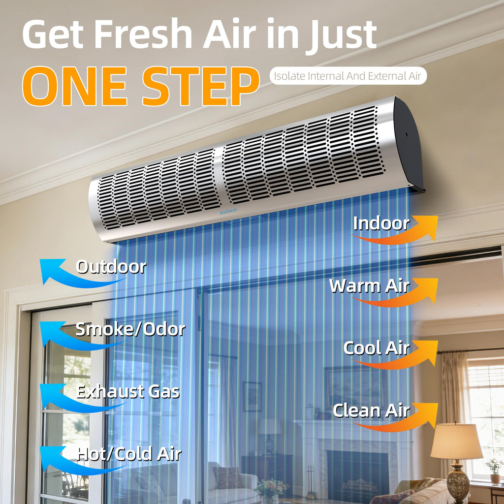 36'' Stainless Steel Wall-Mounted 2-Speed Air Curtain L444