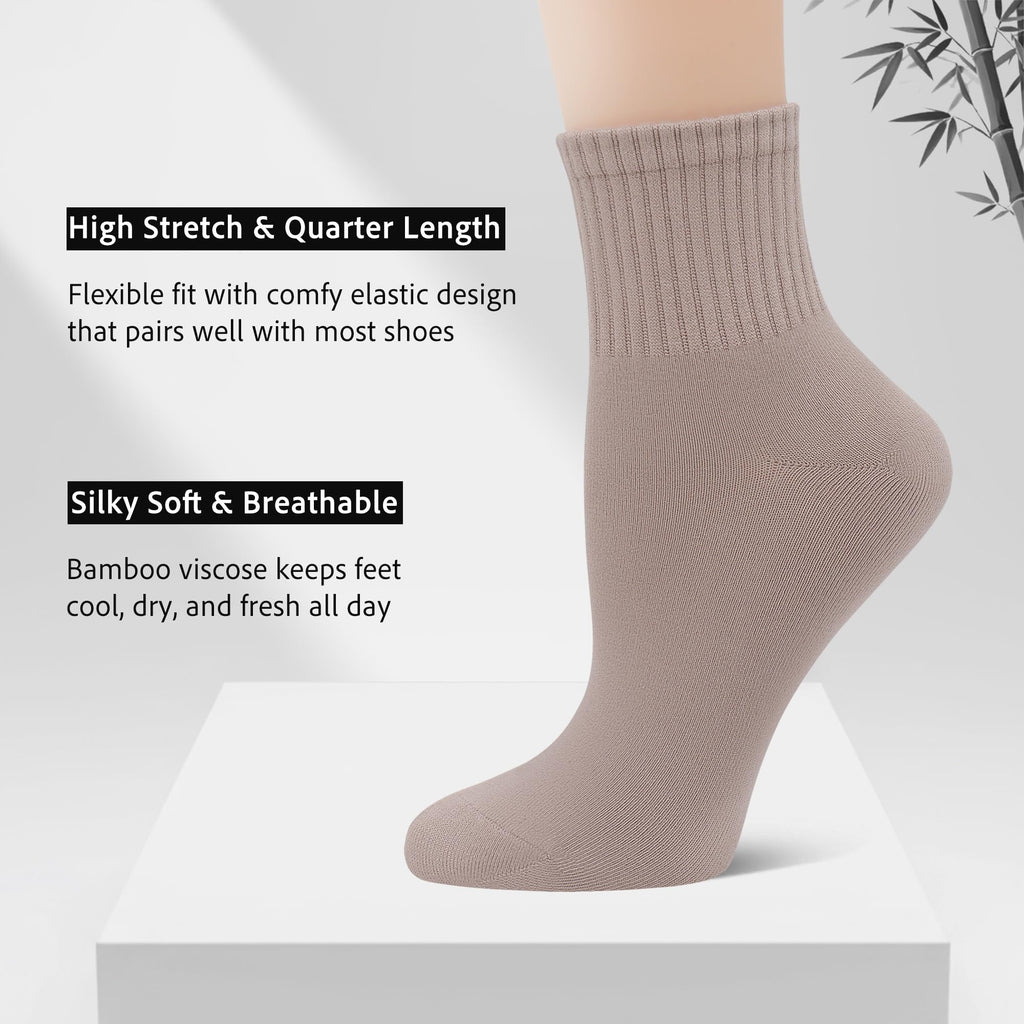 Viscose Bamboo Mini Crew Socks 5 Pairs M185