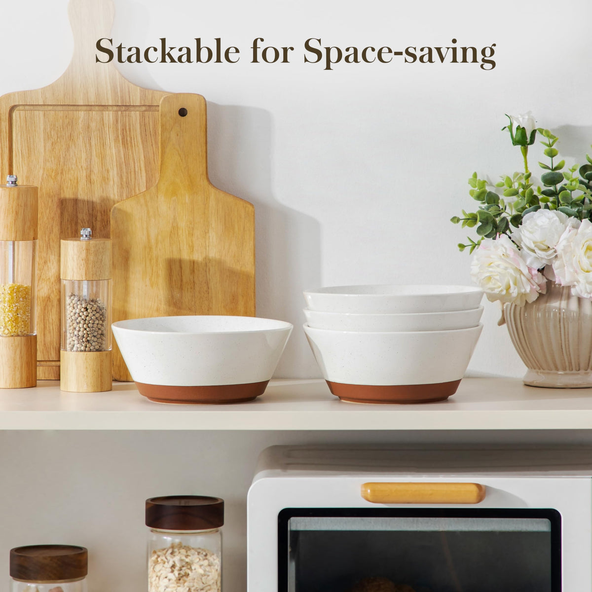 Ceramic Soup Bowl Set of 4 and Baking Dish D21524