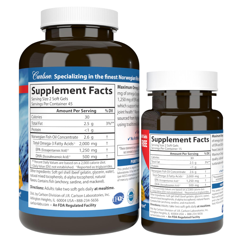 Wild-Caught 2000 mg Lemon Softgels O859