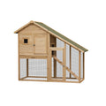 55" 2-Tier Wooden Rabbit Hutch with Ramp D341