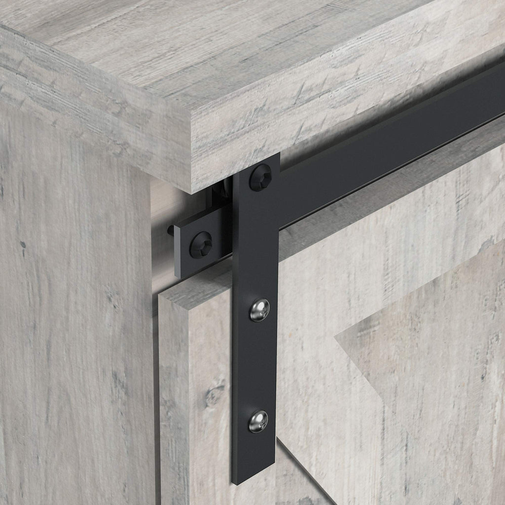 65 Inch Oak TV Stand with Storage Cabinet G690871