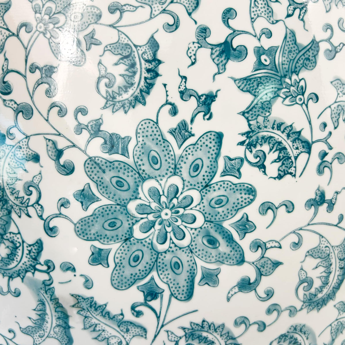 Teal Blue Ceramic Garden Stool T5922