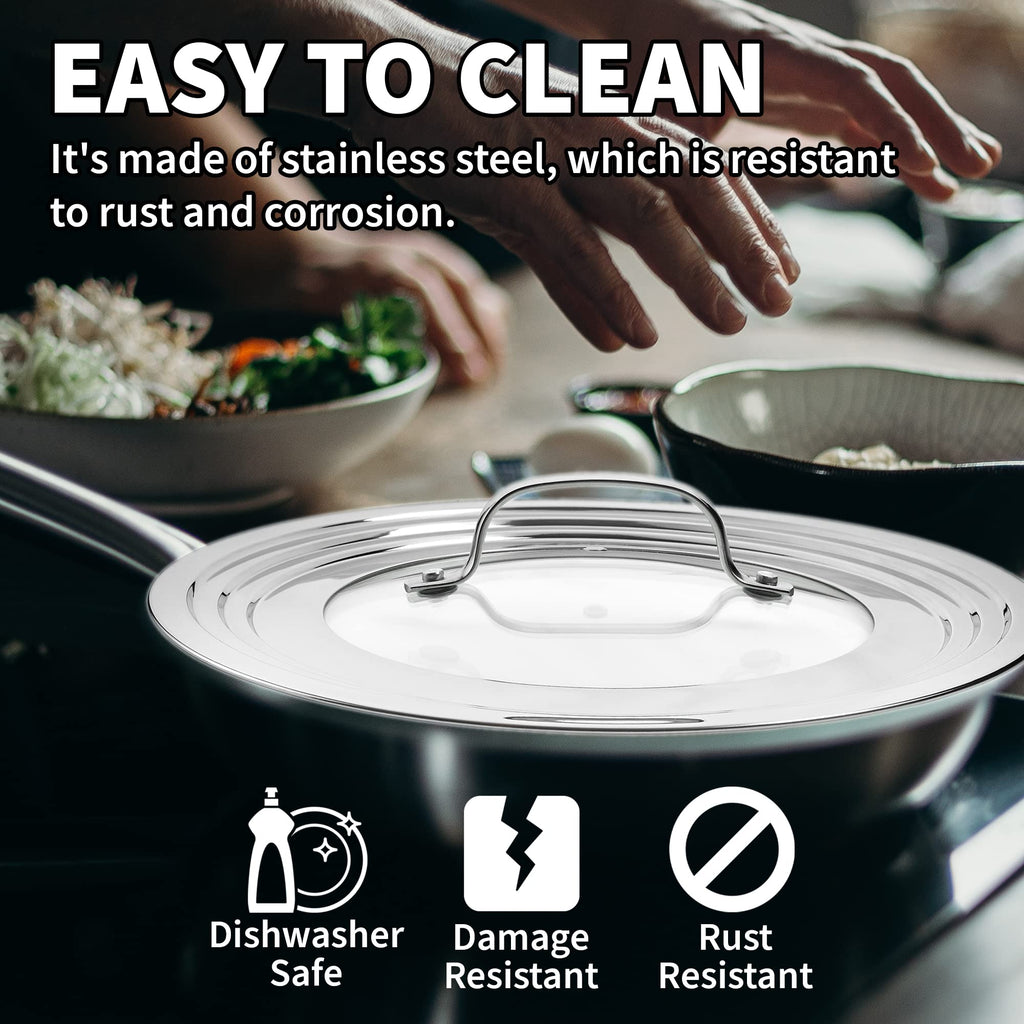 Tempered Glass Universal Lid with Steam Vent N284419