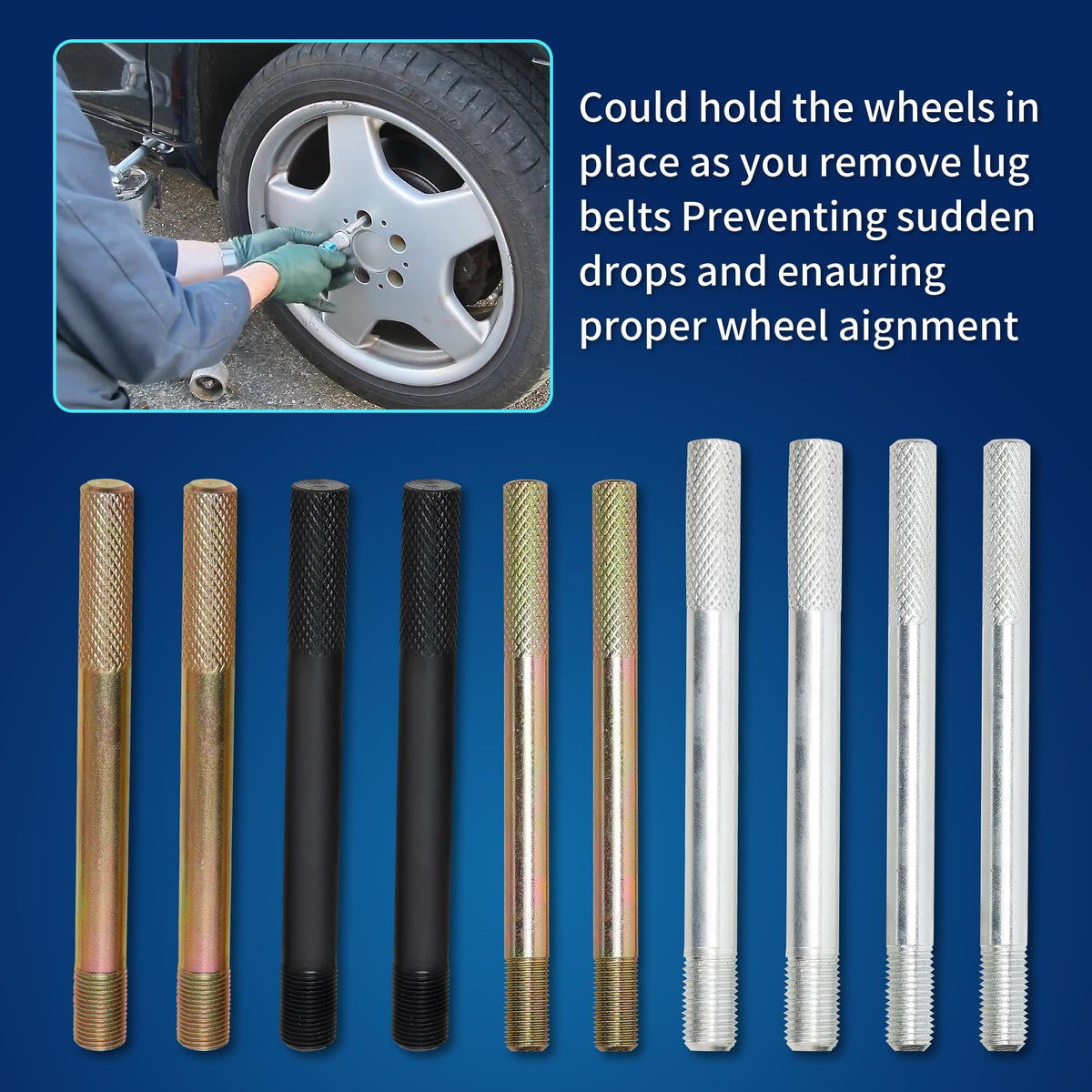 Steel Alloy Wheel Alignment Pin Tool M14x1.5/1.25 C3925