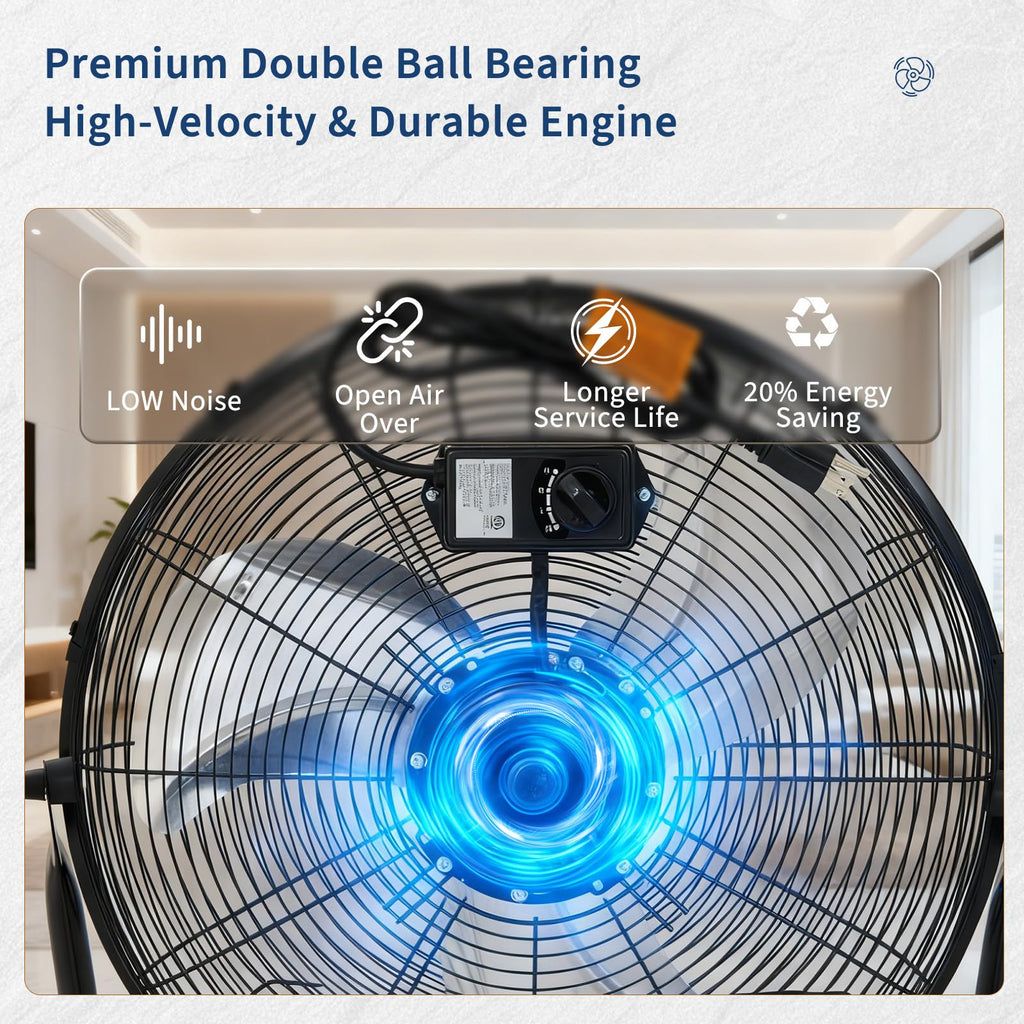 20'' 3000CFM Metal Floor Fan P135020