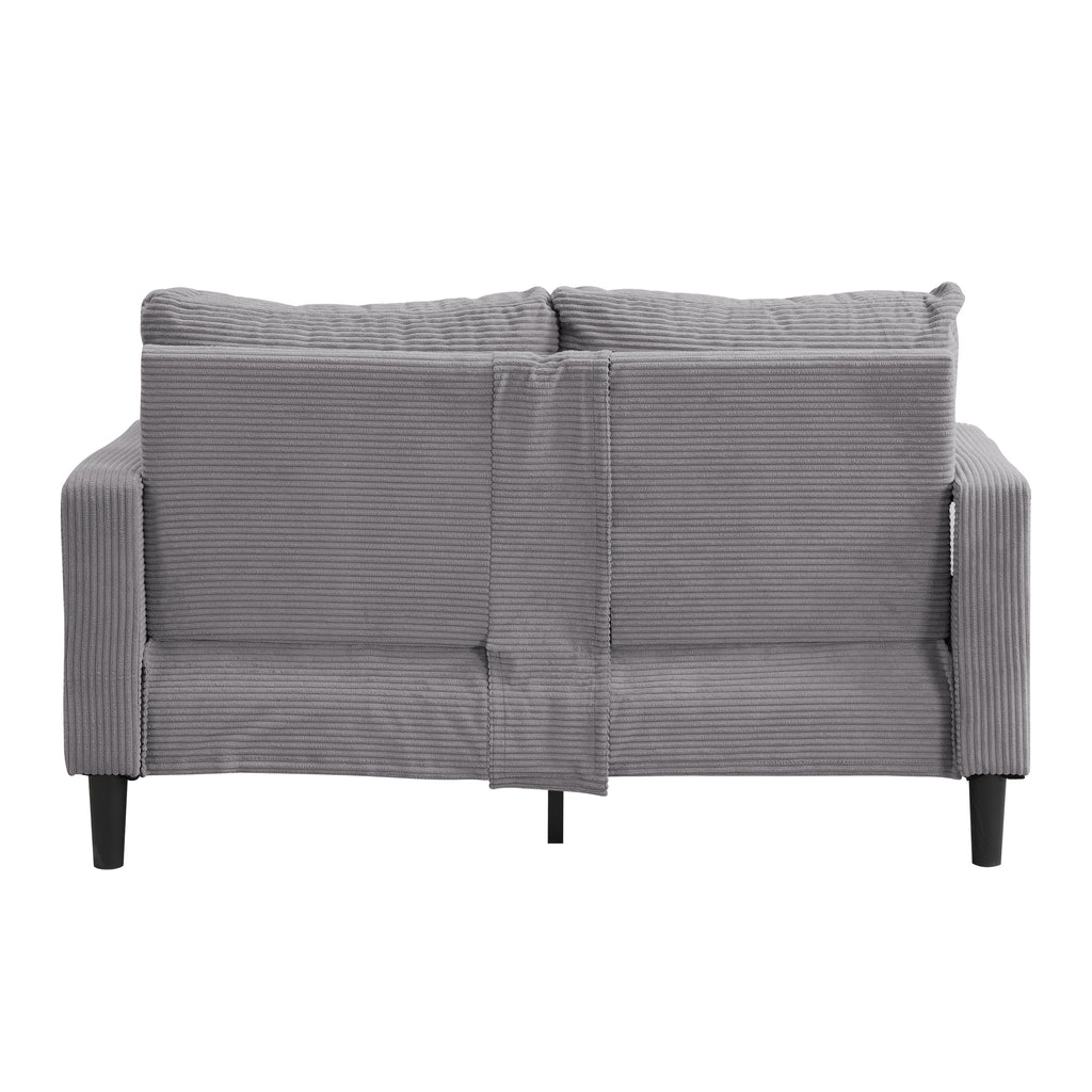 Light Gray Upholstered 2 Seat Loveseat Sofa I891705