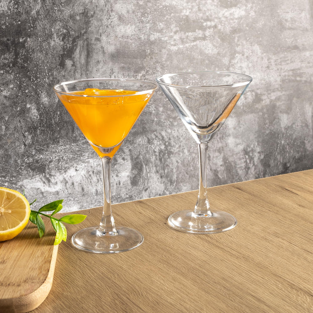 Martini Glasses Set of 7, 6 oz Reusable Cocktail Glasses with Stem F65772