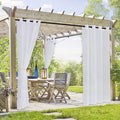 Waterproof Semi-Sheer Outdoor Curtains D65610