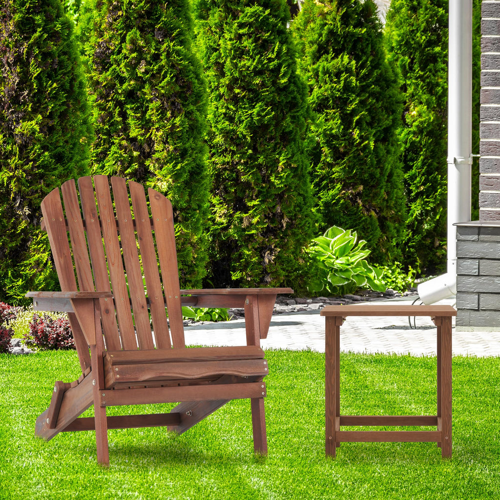Wooden Folding Adirondack Chair Set of 2 N2151
