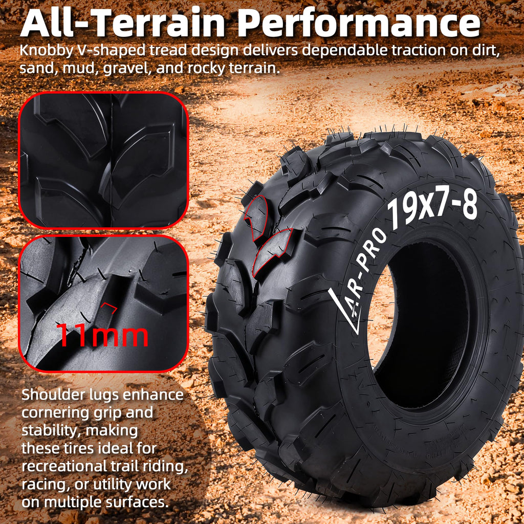 19x7-8 Tubeless All-Terrain ATV UTV Tires L7975