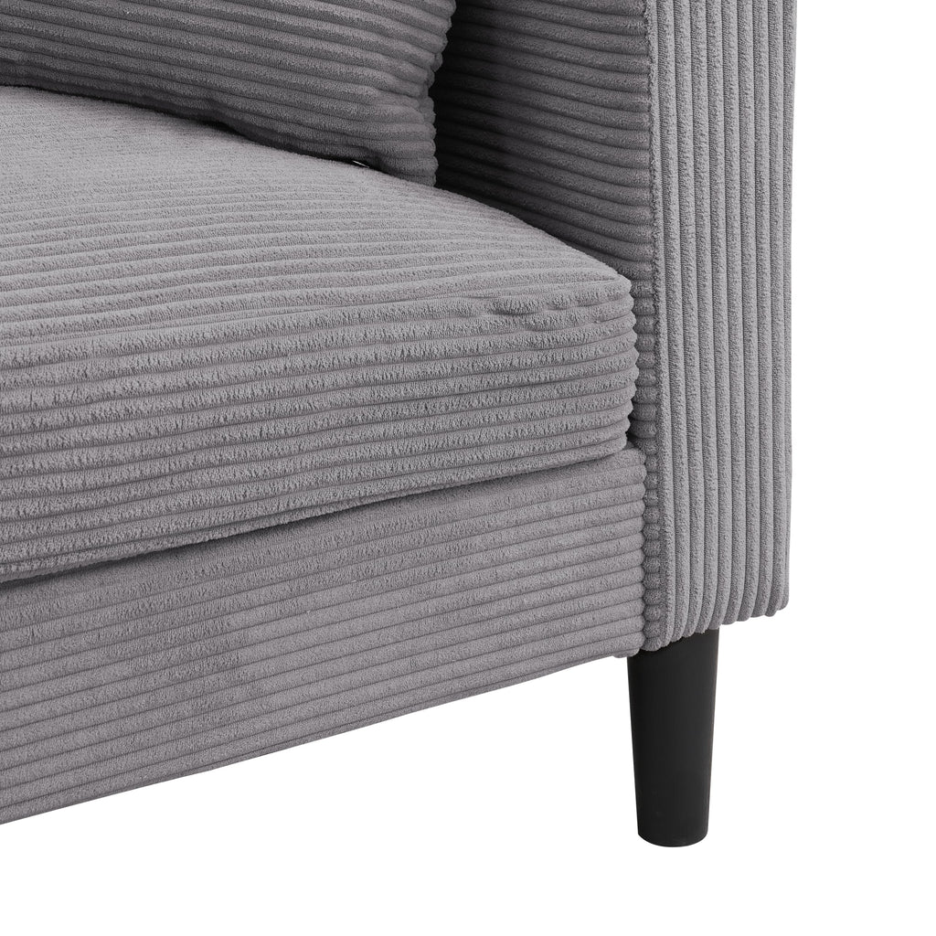 Light Gray Upholstered 2 Seat Loveseat Sofa I891705