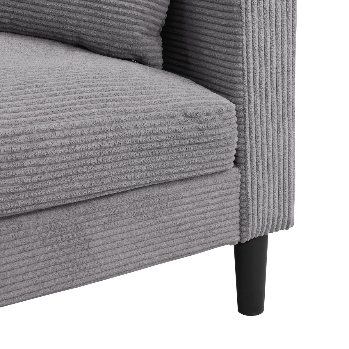 Light Gray Upholstered 2 Seat Loveseat Sofa I891705