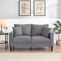 Light Gray Upholstered 2 Seat Loveseat Sofa I891705