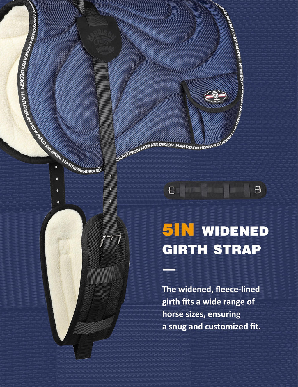 Mesh Bareback Horse Riding Pad with Girth E5870