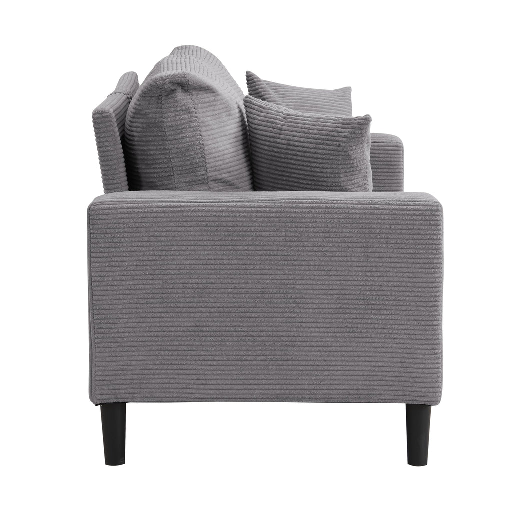 Light Gray Upholstered 2 Seat Loveseat Sofa I891705