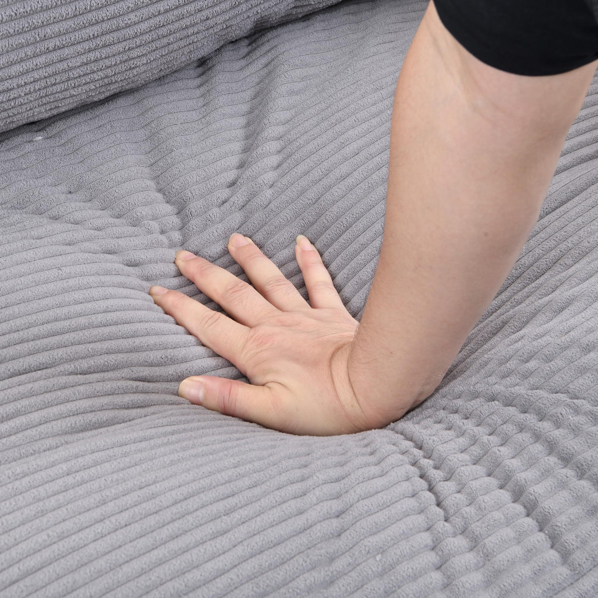 Light Gray Upholstered 2 Seat Loveseat Sofa I891705